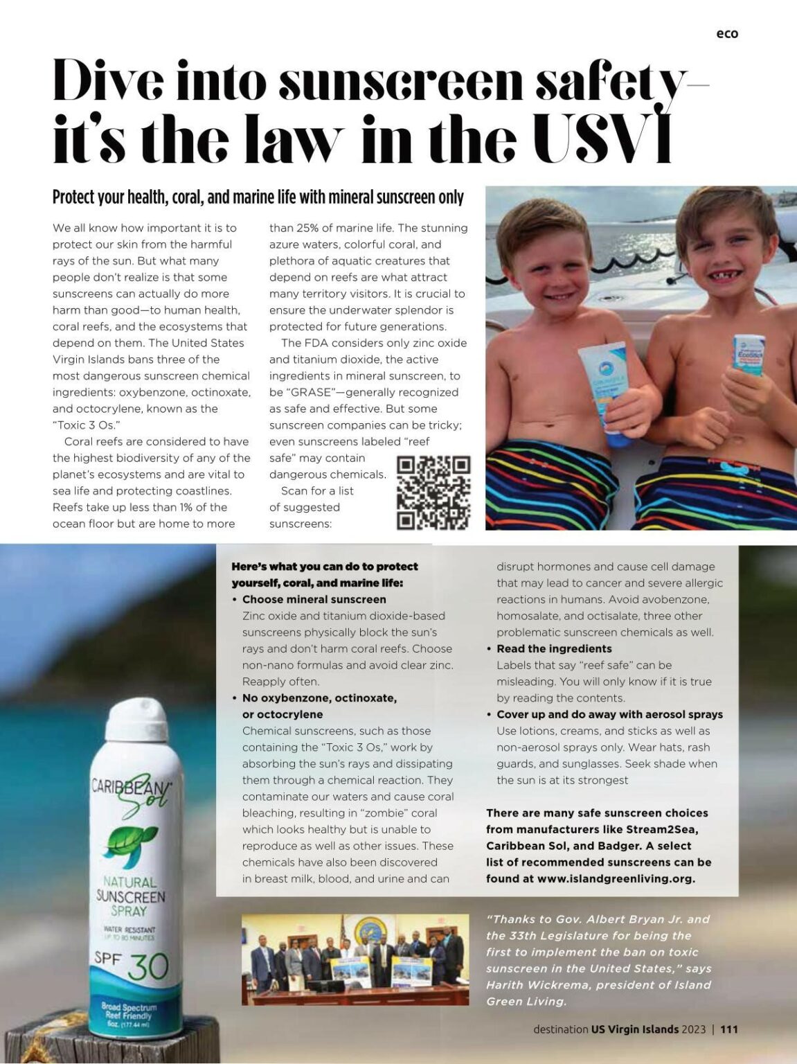 Dive into sunscreen safety it's the law in the USVI Island Green Living